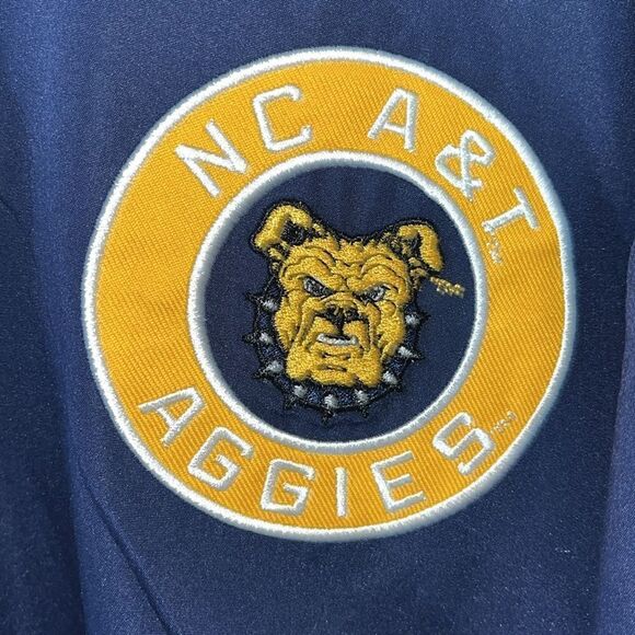 New Men’s NC A&T Aggies Pullover 1/2” zip Golf Oversize work out Track Jacket - Picture 3 of 4